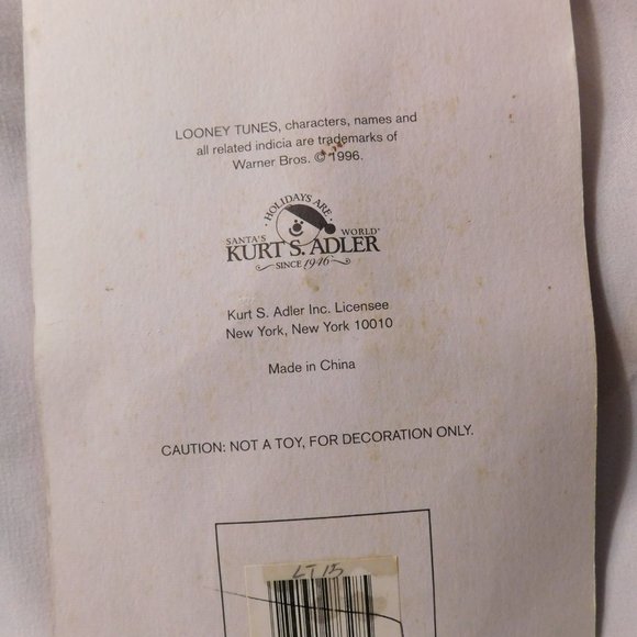 Looney Tunes Ornament Tweety Bird Kurt Adler Vintage 1996 - Picture 2 of 5